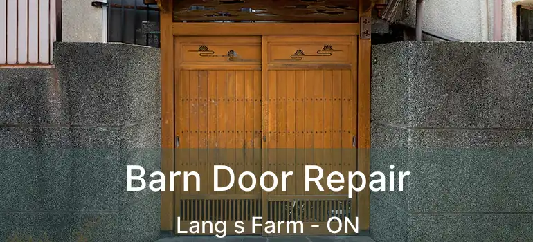  Barn Door Repair Lang s Farm - ON