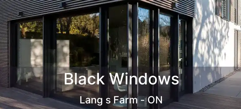 Black Windows Lang s Farm - ON
