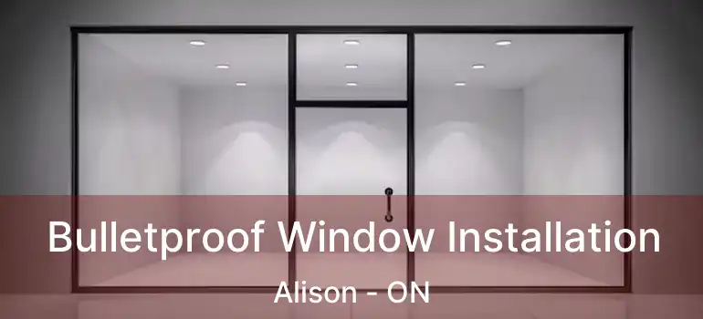  Bulletproof Window Installation Alison - ON