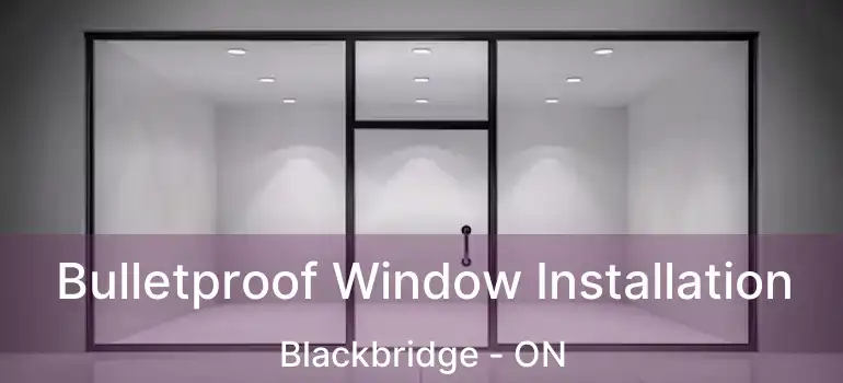  Bulletproof Window Installation Blackbridge - ON