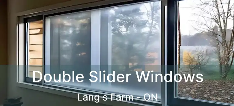 Double Slider Windows Lang s Farm - ON