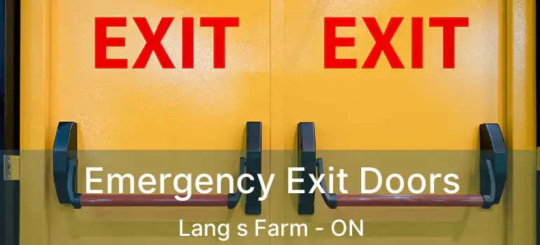  Emergency Exit Doors Lang s Farm - ON