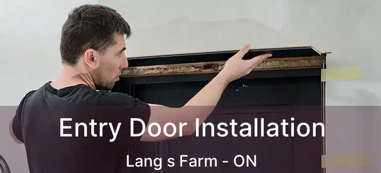  Entry Door Installation Lang s Farm - ON