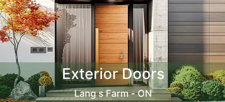  Exterior Doors Lang s Farm - ON