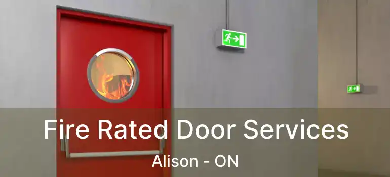  Fire Rated Door Services Alison - ON
