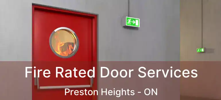  Fire Rated Door Services Preston Heights - ON
