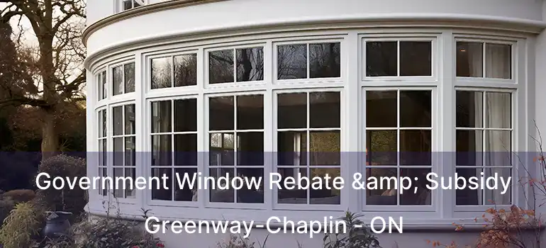  Government Window Rebate & Subsidy Greenway-Chaplin - ON