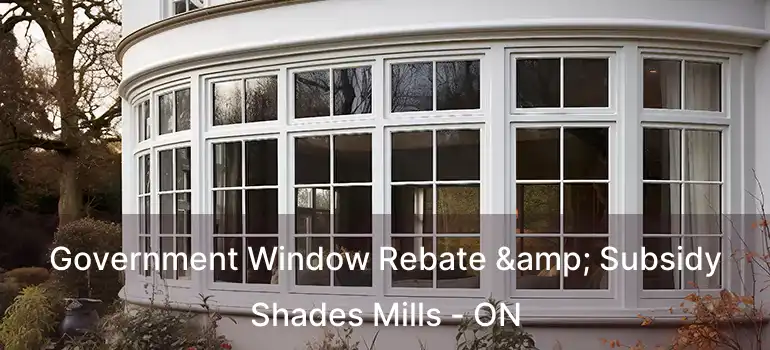  Government Window Rebate & Subsidy Shades Mills - ON