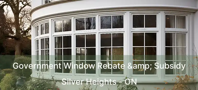  Government Window Rebate & Subsidy Silver Heights - ON