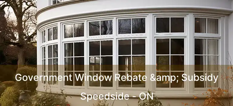  Government Window Rebate & Subsidy Speedside - ON