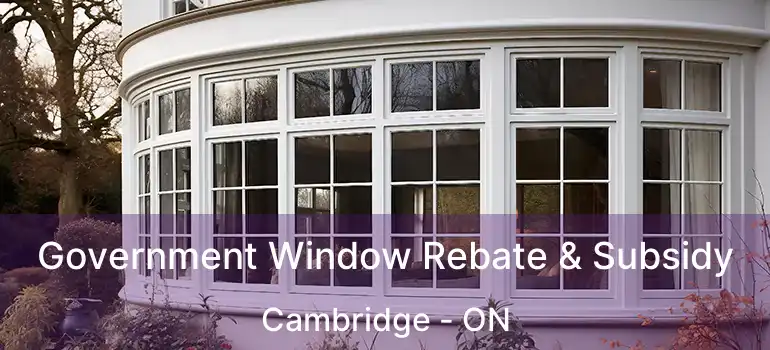  Government Window Rebate & Subsidy Cambridge - ON