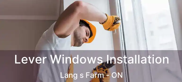  Lever Windows Installation Lang s Farm - ON