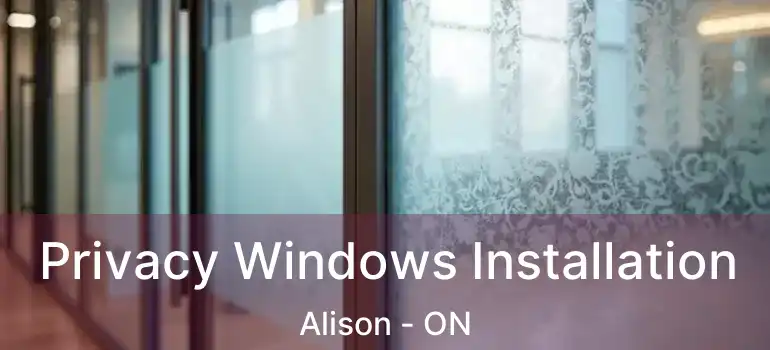  Privacy Windows Installation Alison - ON
