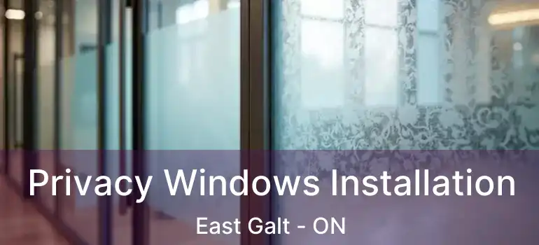  Privacy Windows Installation East Galt - ON