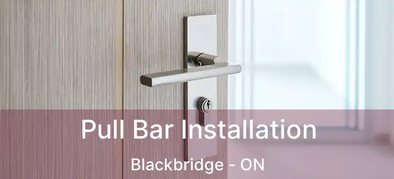  Pull Bar Installation Blackbridge - ON