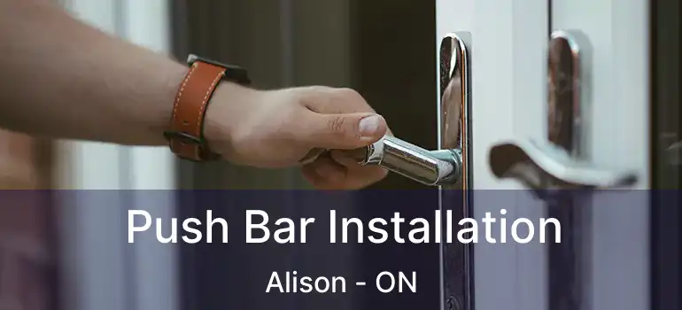  Push Bar Installation Alison - ON