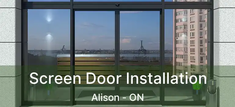  Screen Door Installation Alison - ON