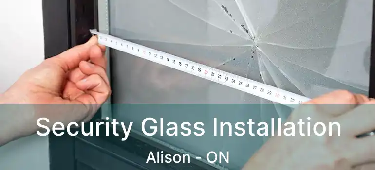  Security Glass Installation Alison - ON