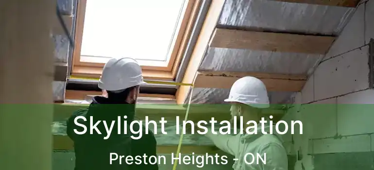  Skylight Installation Preston Heights - ON