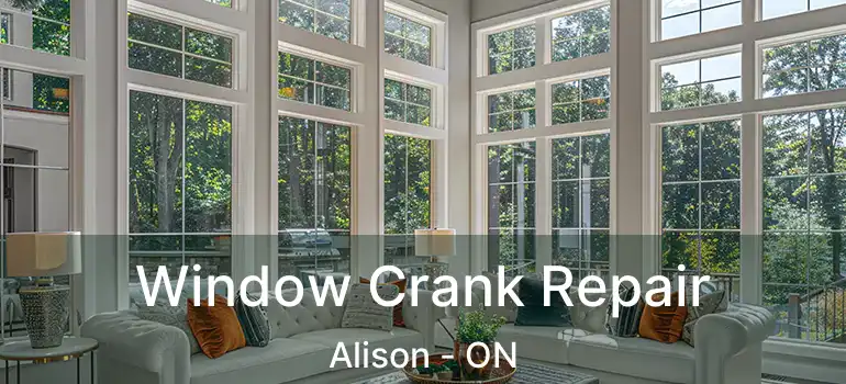  Window Crank Repair Alison - ON