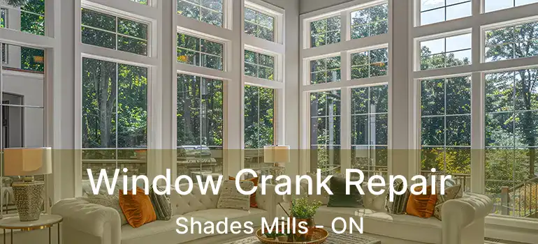  Window Crank Repair Shades Mills - ON