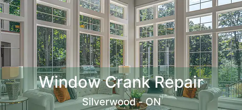  Window Crank Repair Silverwood - ON