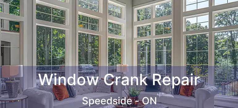  Window Crank Repair Speedside - ON