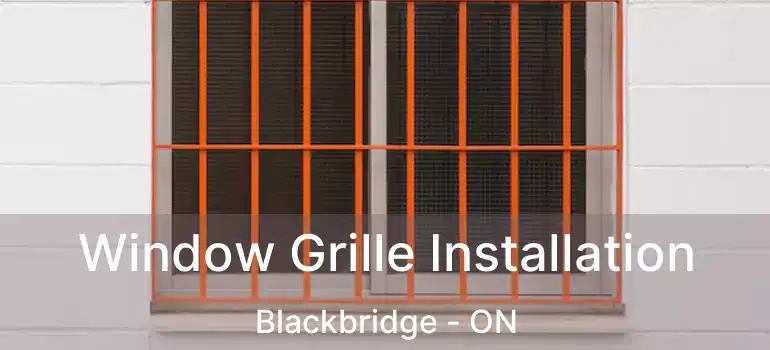  Window Grille Installation Blackbridge - ON