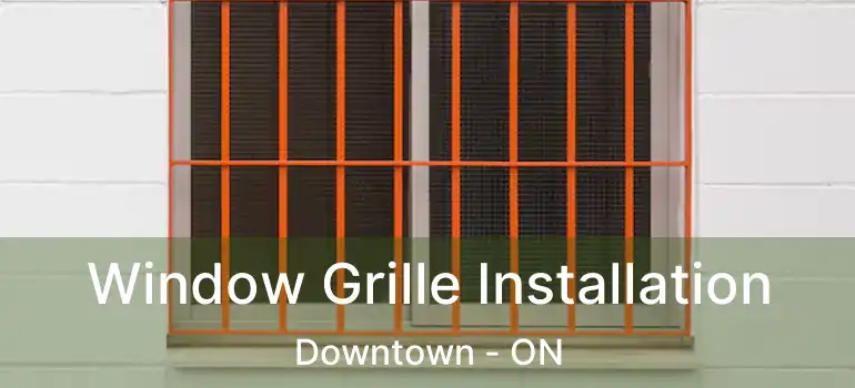  Window Grille Installation Downtown - ON
