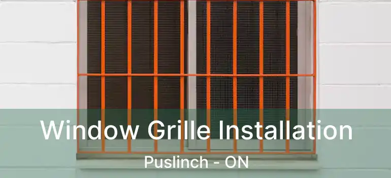  Window Grille Installation Puslinch - ON