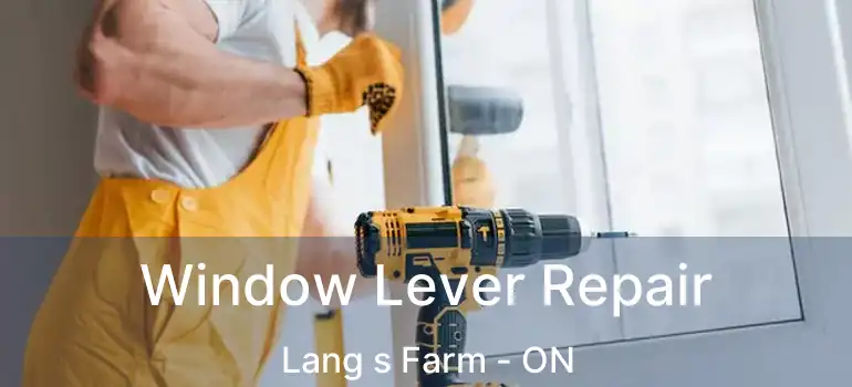  Window Lever Repair Lang s Farm - ON