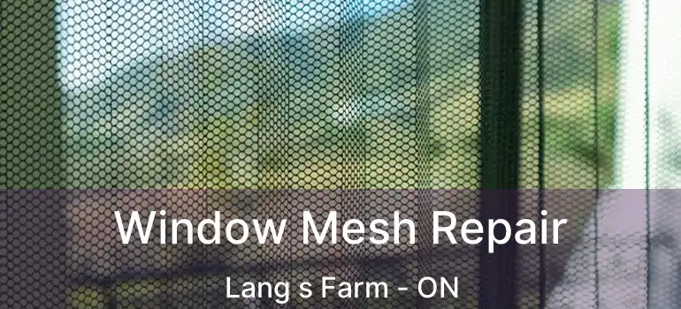  Window Mesh Repair Lang s Farm - ON