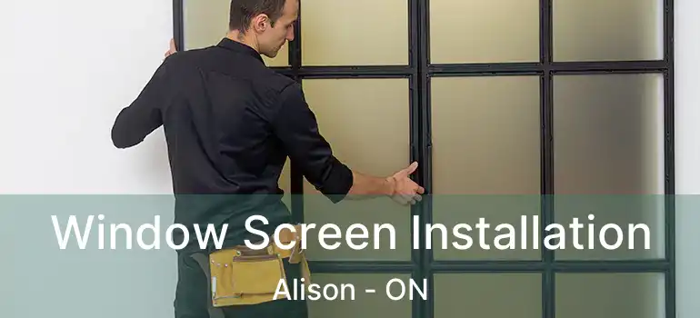  Window Screen Installation Alison - ON