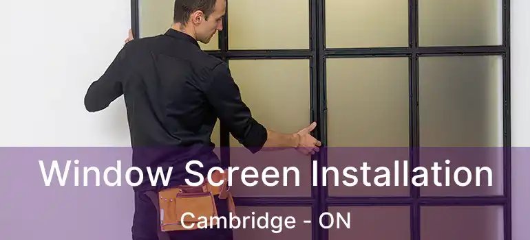  Window Screen Installation Cambridge - ON