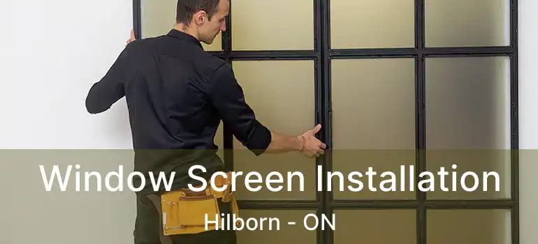  Window Screen Installation Hilborn - ON