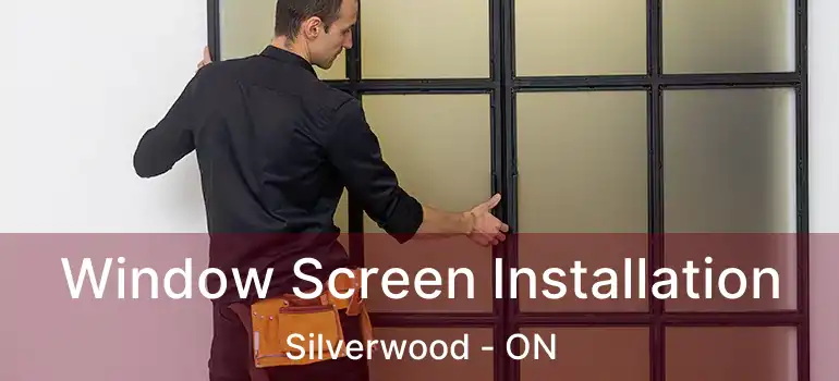  Window Screen Installation Silverwood - ON