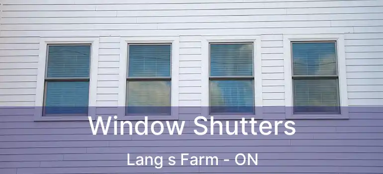  Window Shutters Lang s Farm - ON