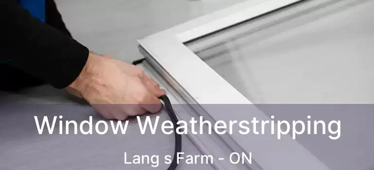  Window Weatherstripping Lang s Farm - ON